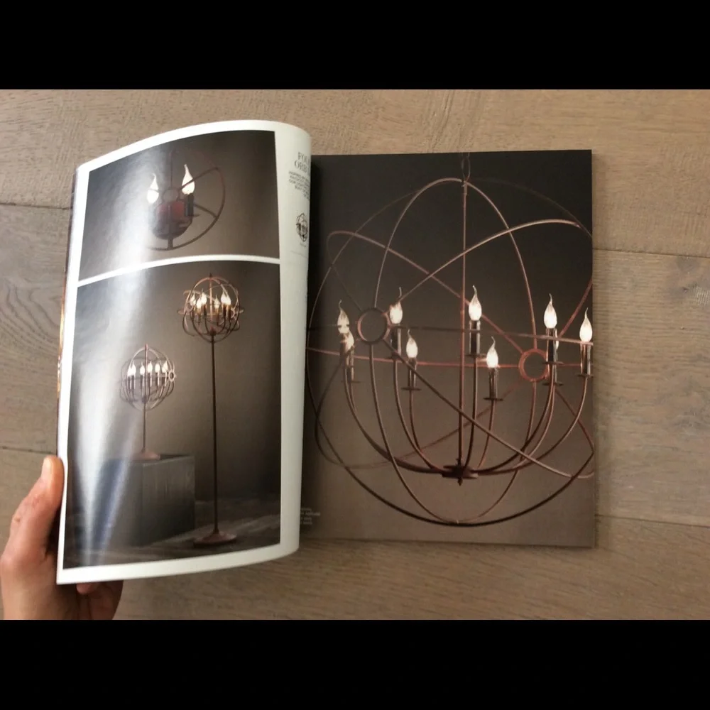 RH restoration hardware catalog table look book